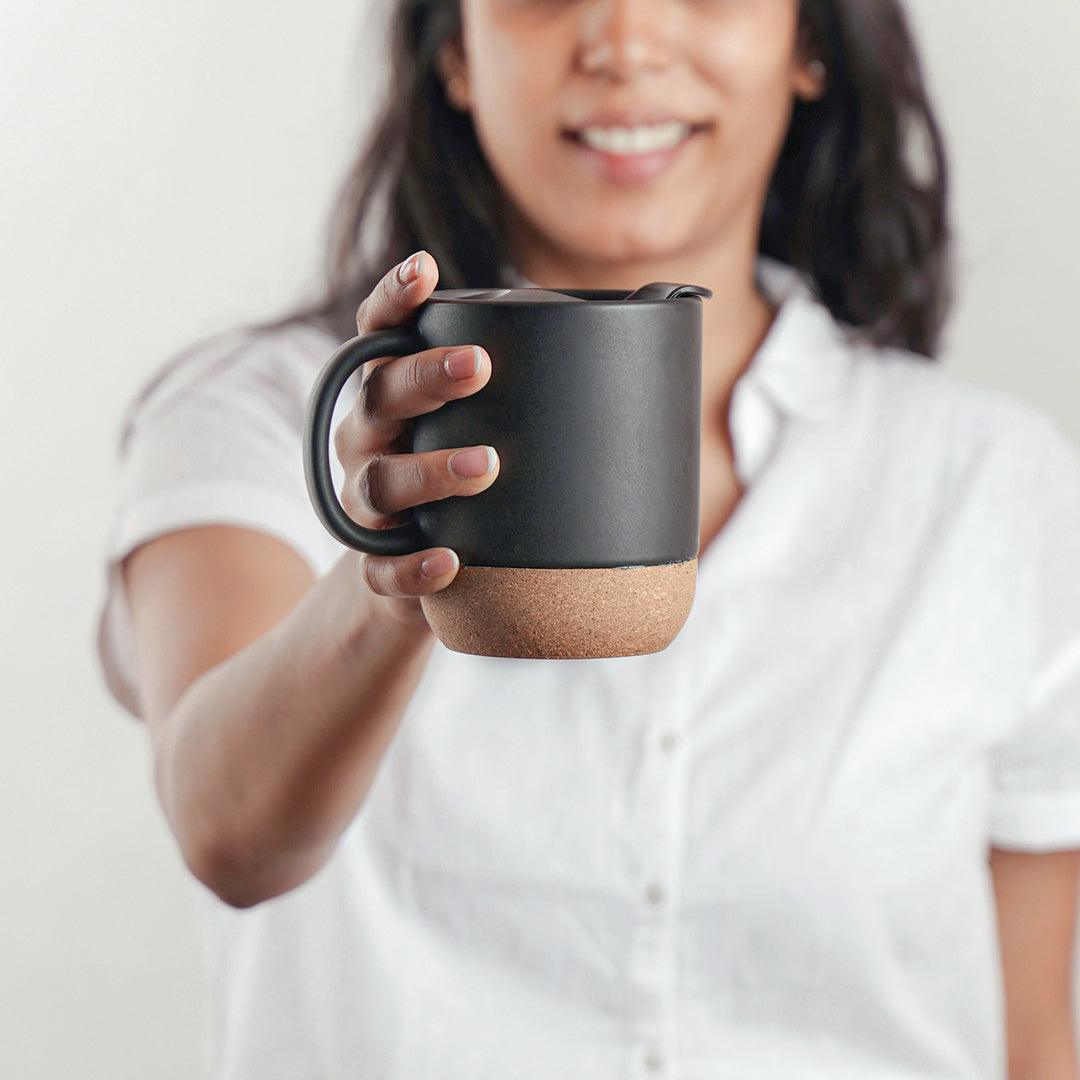 Coffee Mug With Cork Detail