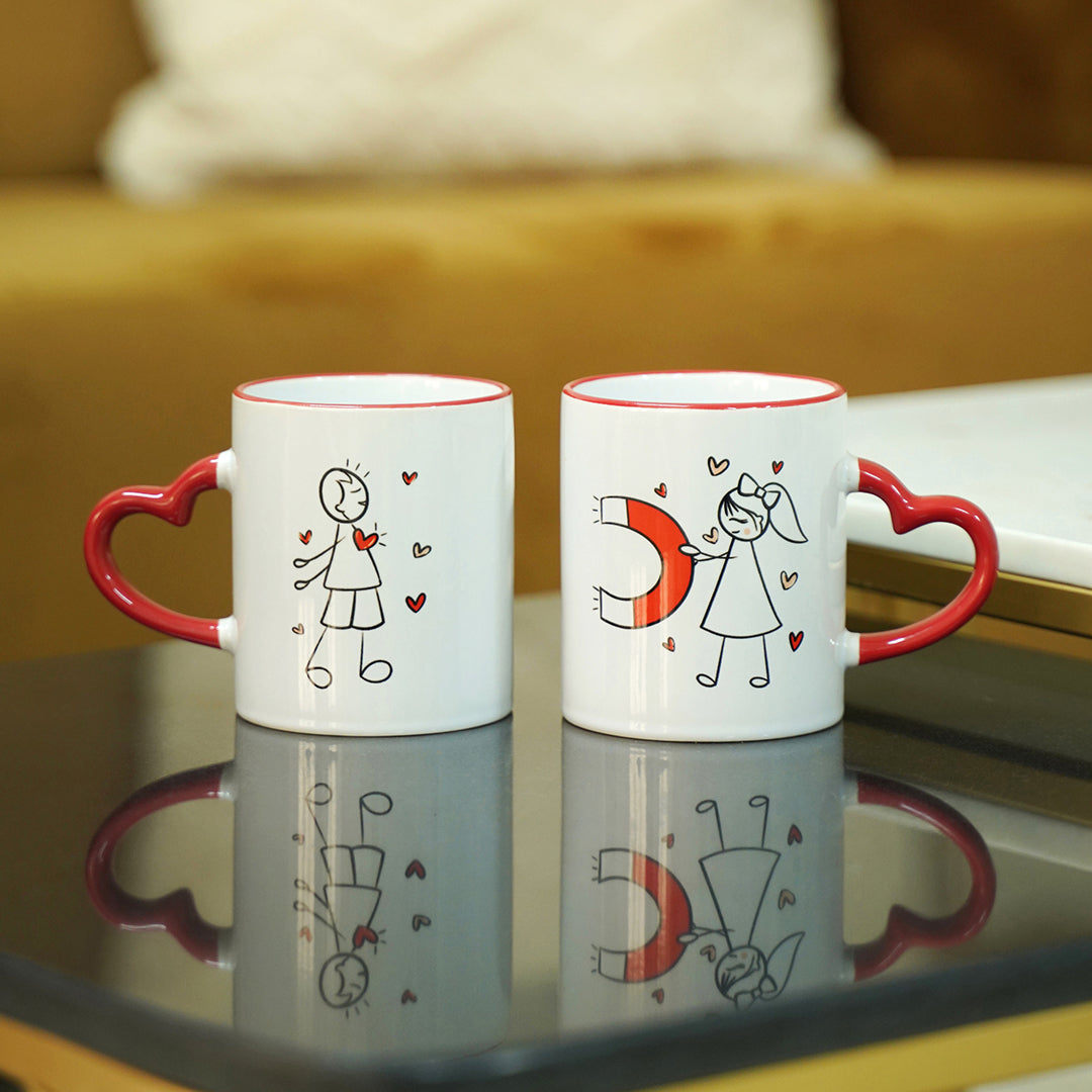 Magnetic love coffee mugs