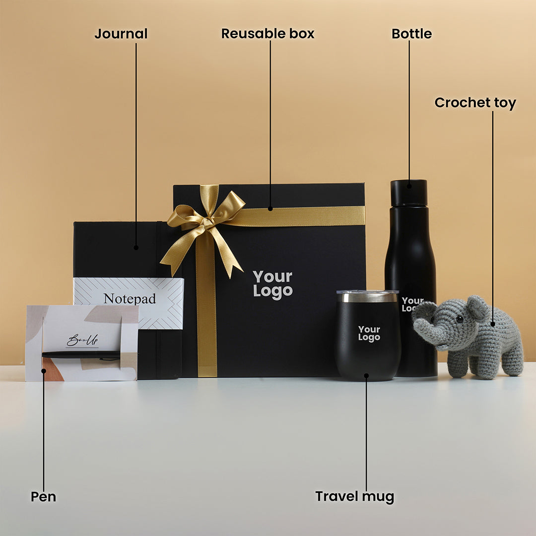 Simple in black Employee hamper