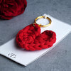 Woven heart keychain