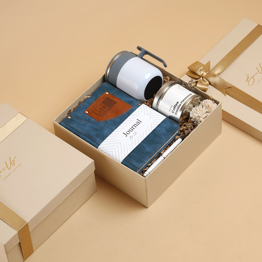 Desk Essential Personalized Gift Hamper - L | Glass Bottle & Mug – Pebel