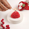 Heart shaped wax candle