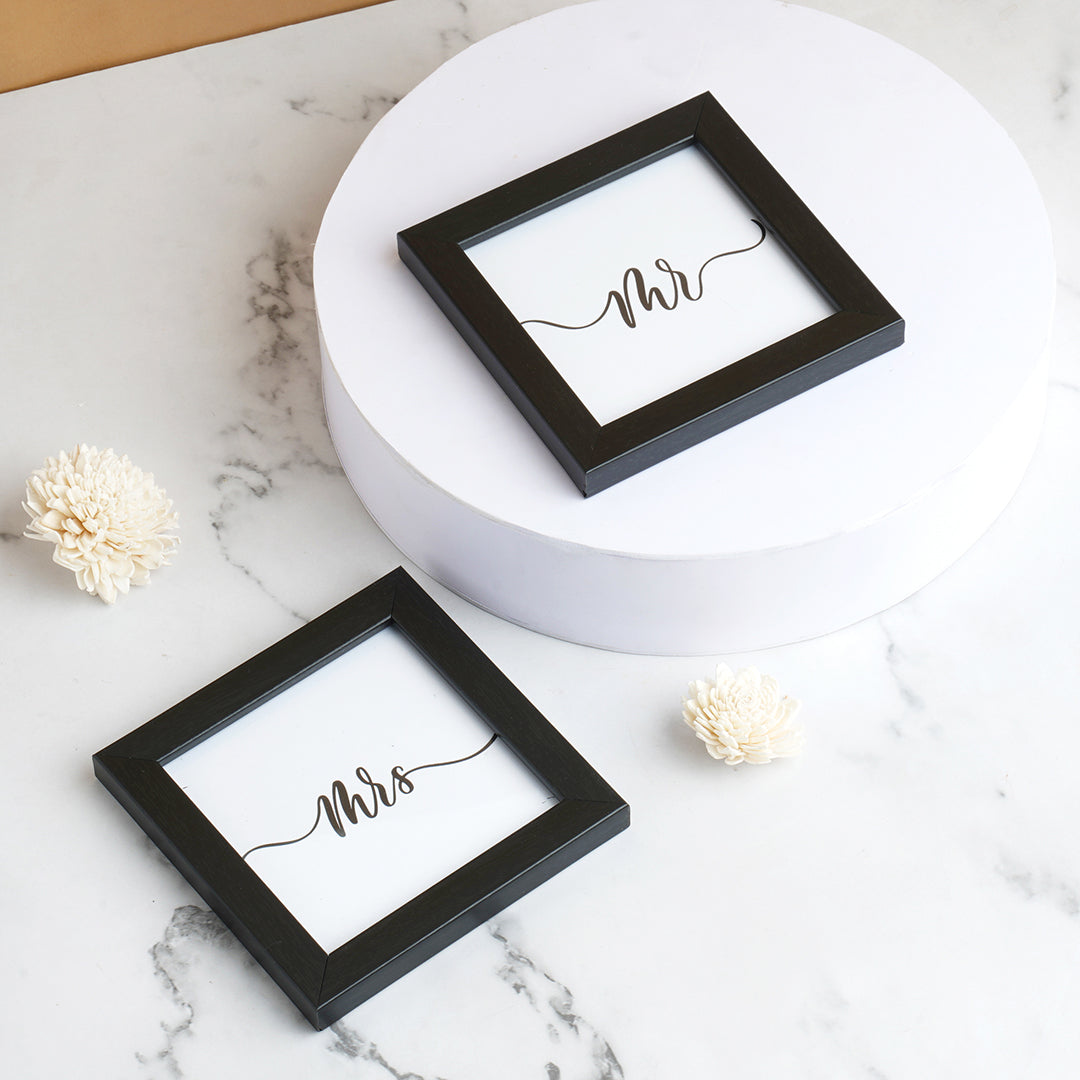 Framed coasters for couples
