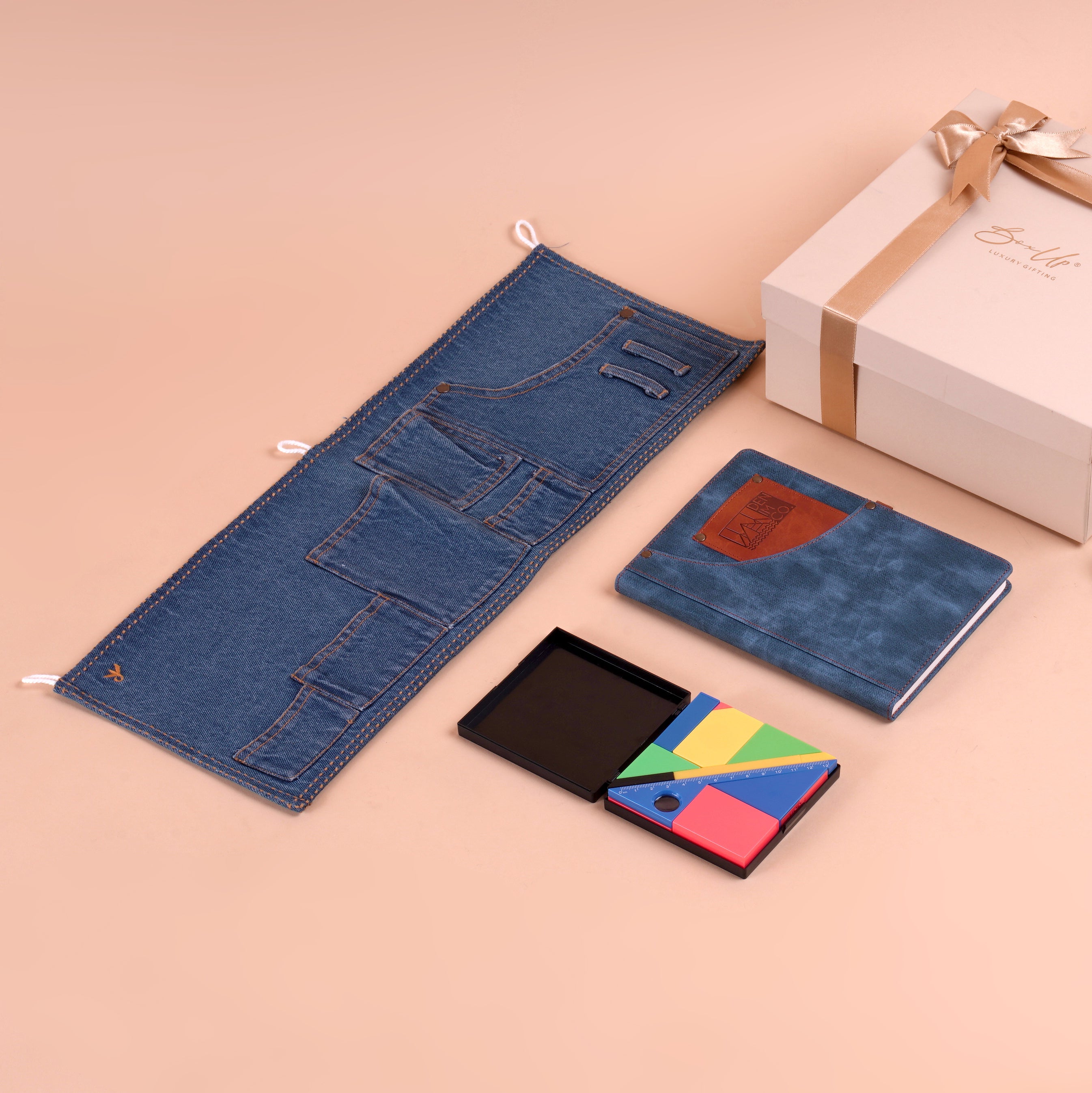 Buy/Send Men's Bi-Fold Blue & Chestnut Wallet Online- FNP